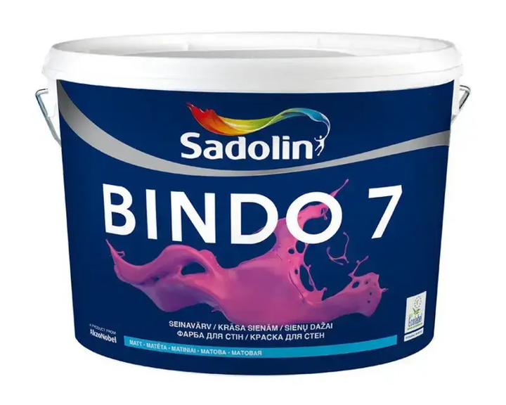 Краска матовая для стен Sadolin Bindo 7