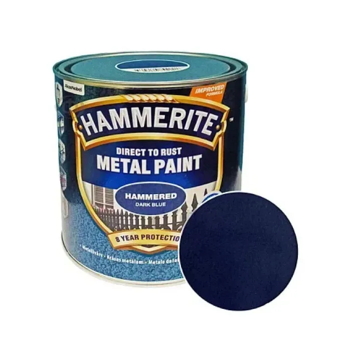 Краска по металлу 3-в-1 Hammerite молотковая Hammered Темно - синий